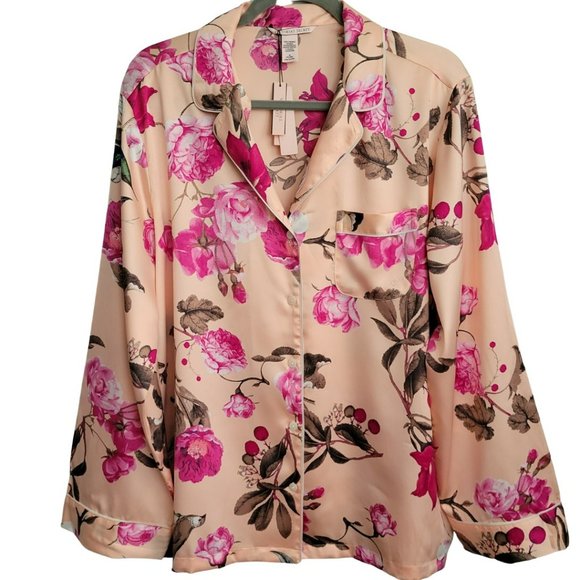 Victoria's Secret Other - NWT VS Satin Floral Pajama Set PJs Long-Sleeve ML
